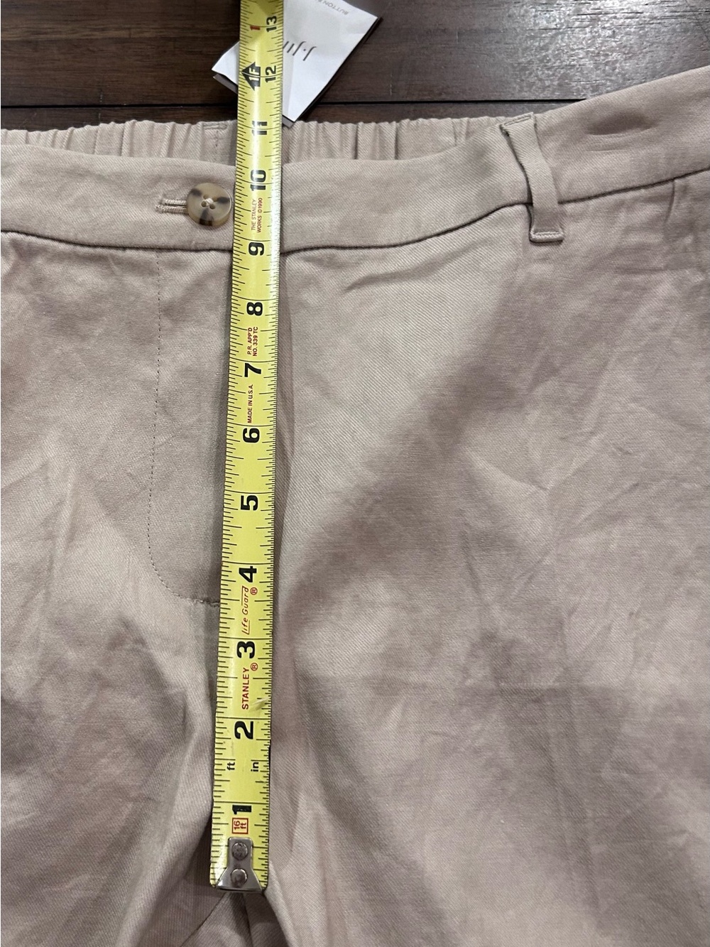 J. Jill Linen Stretch Cropped Pants Size 16 Tan Flax NEW With Tags - Picture 8 of 14
